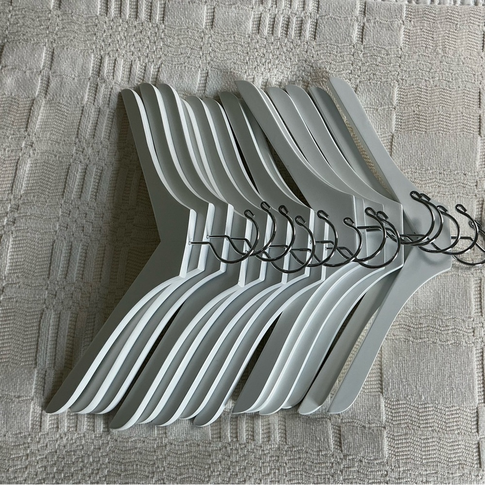 The Container Store White Wooden Hangers - Picture 2 of 2